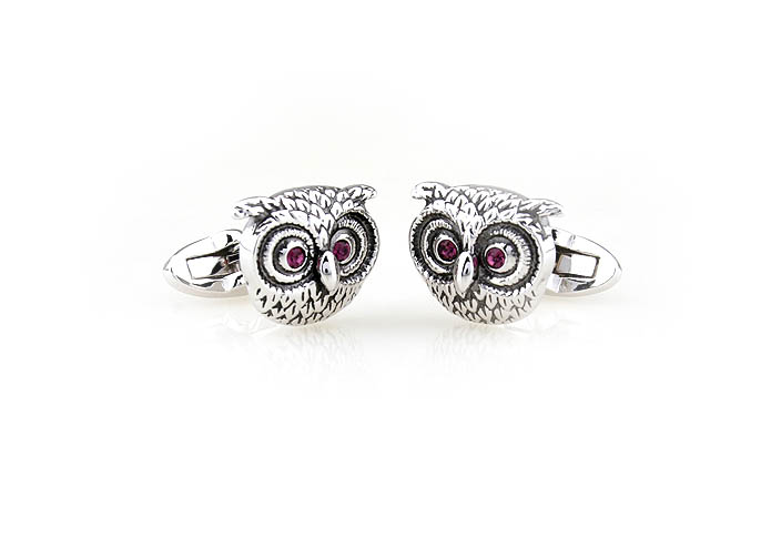 Owl Cufflinks  Purple Romantic Cufflinks Crystal Cufflinks Animal Wholesale & Customized  CL681047