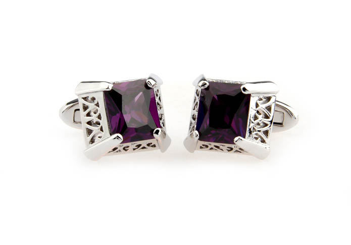  Purple Romantic Cufflinks Crystal Cufflinks Wholesale & Customized  CL681131