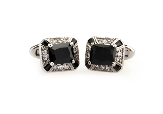 Black White Cufflinks Crystal Cufflinks Wholesale & Customized  CL681133