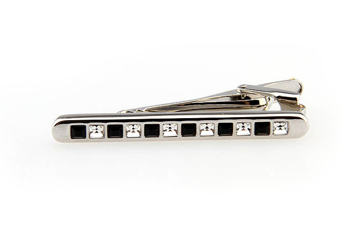  Black White Tie Clips Crystal Tie Clips Wholesale & Customized  CL860792