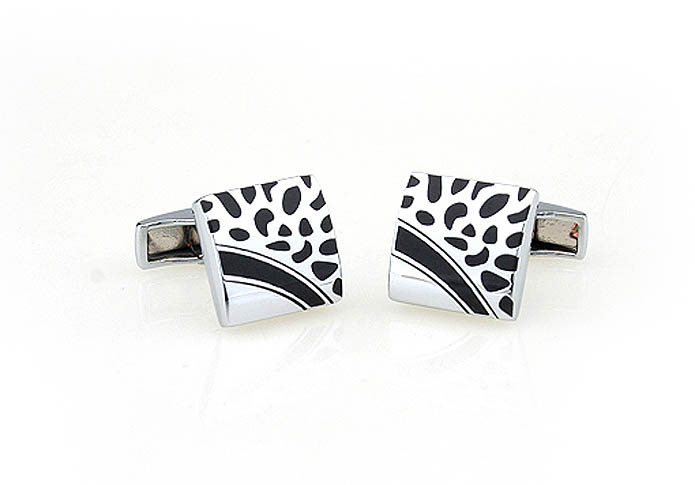 Leopard Cufflinks  Black Classic Cufflinks Enamel Cufflinks Wholesale & Customized  CL640890