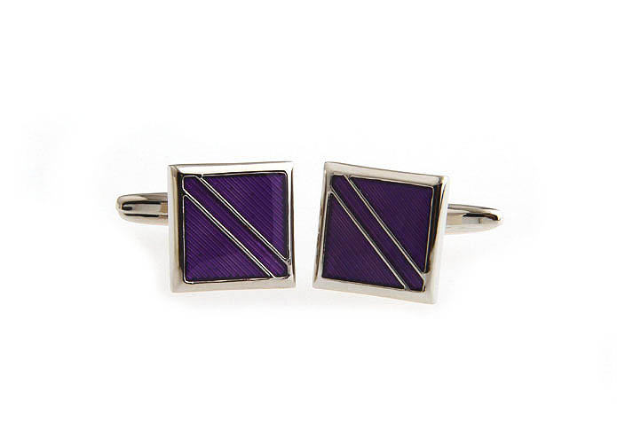  Purple Romantic Cufflinks Enamel Cufflinks Wholesale & Customized  CL640913