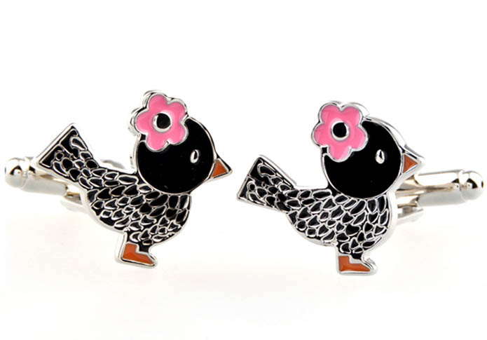 Smug bird Cufflinks  Multi Color Fashion Cufflinks Enamel Cufflinks Animal Wholesale & Customized  CL653157