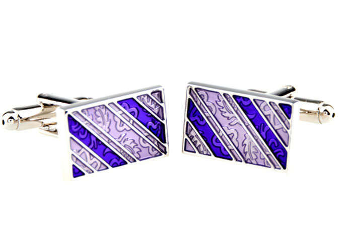 Leaf Cufflinks  Purple Romantic Cufflinks Enamel Cufflinks Funny Wholesale & Customized  CL654174