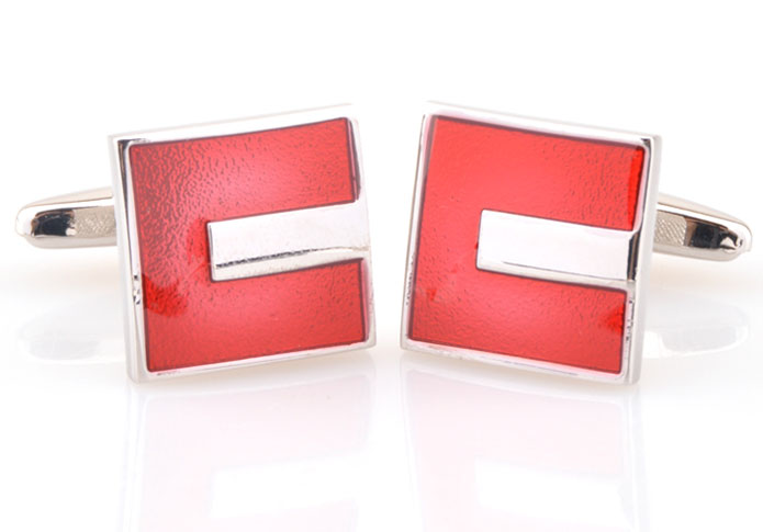 Red Festive Cufflinks Enamel Cufflinks Wholesale & Customized CL654800