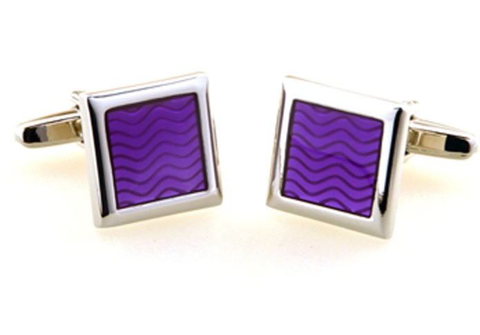 Purple Romantic Cufflinks Enamel Cufflinks Wholesale & Customized CL655218