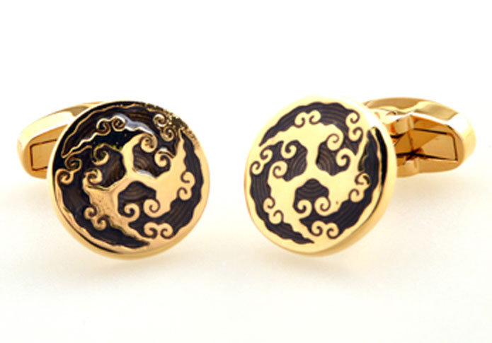 Greece pattern Cufflinks Gold Luxury Cufflinks Enamel Cufflinks Funny Wholesale & Customized CL655295