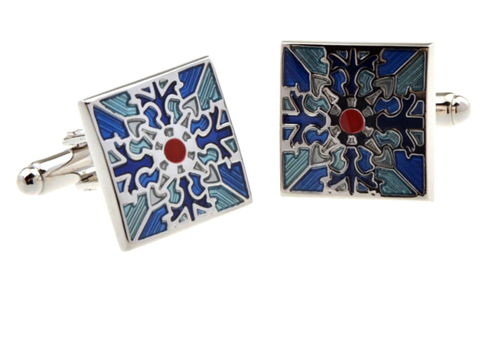 Greece Pattern Cufflinks Blue Elegant Cufflinks Enamel Cufflinks Wholesale & Customized CL655382