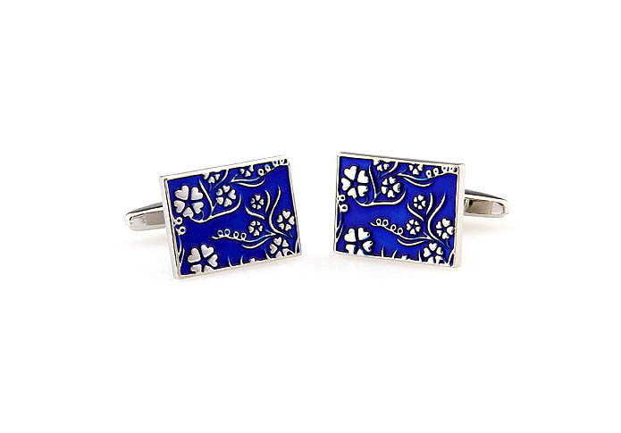 Greece pattern Cufflinks  Blue Elegant Cufflinks Enamel Cufflinks Wholesale & Customized  CL662073