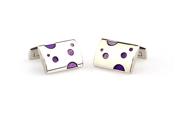  Purple Romantic Cufflinks Enamel Cufflinks Wholesale & Customized  CL662173