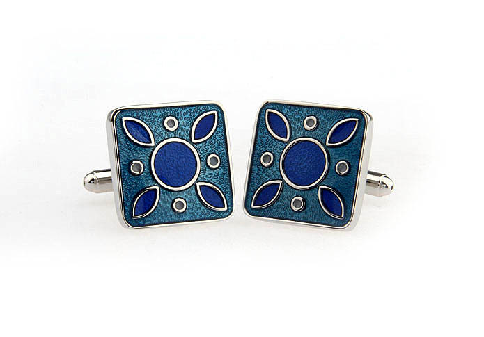 Roman secret language Cufflinks  Blue Elegant Cufflinks Enamel Cufflinks Wholesale & Customized  CL670882