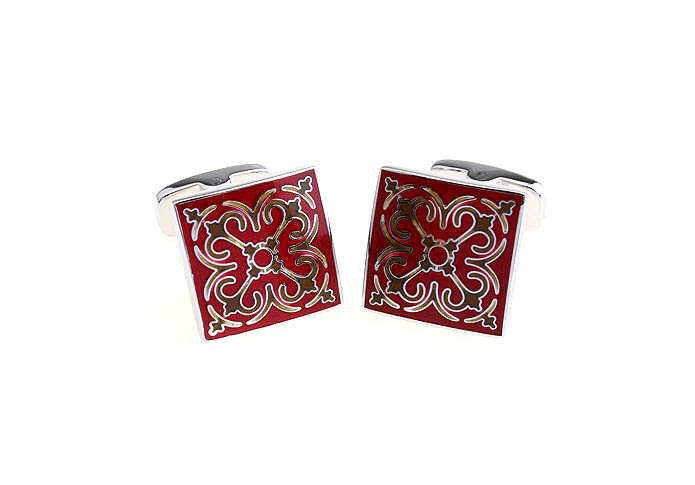 Greece pattern Cufflinks  Red Festive Cufflinks Enamel Cufflinks Wholesale & Customized  CL680780