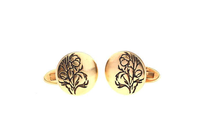 Flower of Life Cufflinks  Gold Luxury Cufflinks Enamel Cufflinks Wholesale & Customized  CL680802