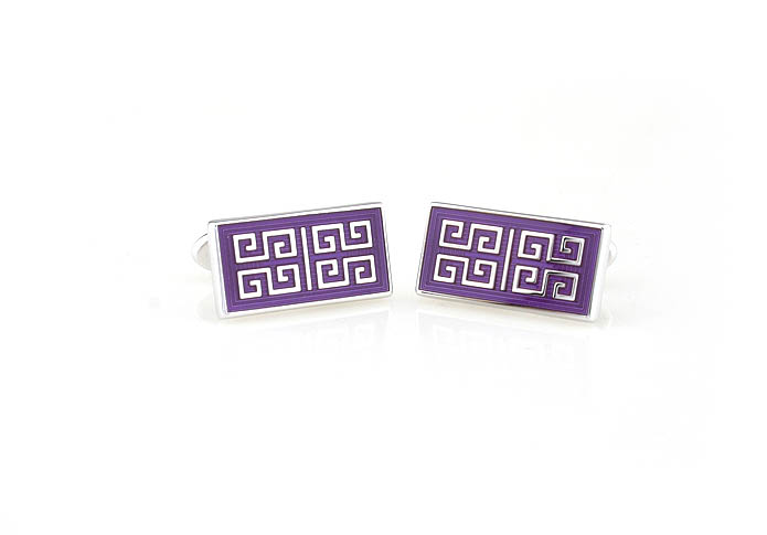 Rome texture Cufflinks  Purple Romantic Cufflinks Enamel Cufflinks Wholesale & Customized  CL680841