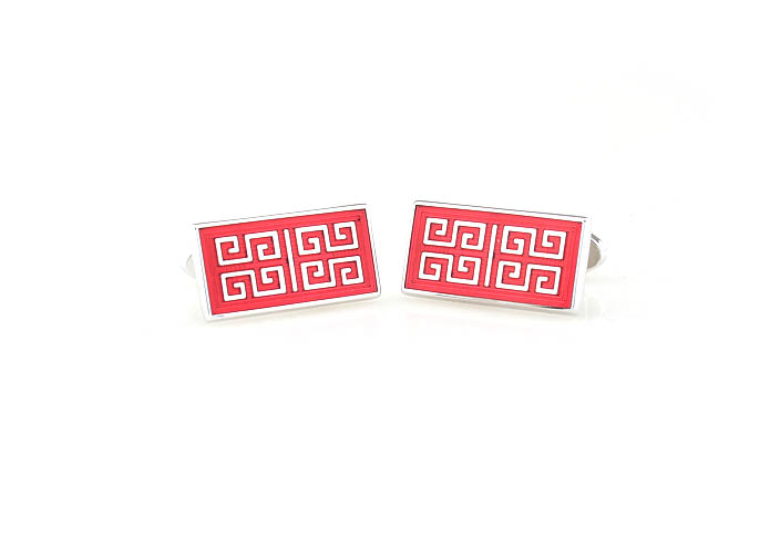 Rome texture Cufflinks  Red Festive Cufflinks Enamel Cufflinks Wholesale & Customized  CL680843
