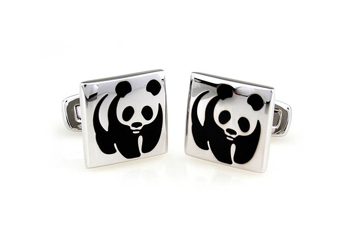 Panda Cufflinks  Black Classic Cufflinks Enamel Cufflinks Animal Wholesale & Customized  CL680900