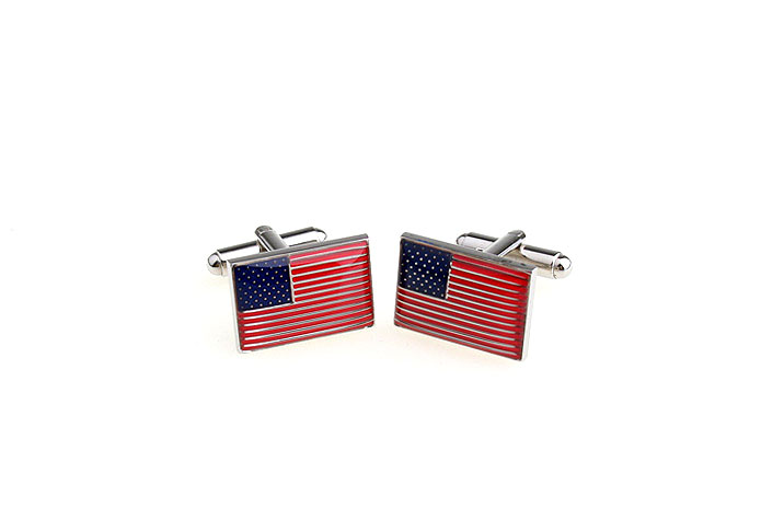American Flag Cufflinks  Multi Color Fashion Cufflinks Printed Cufflinks Flag Wholesale & Customized  CL651341