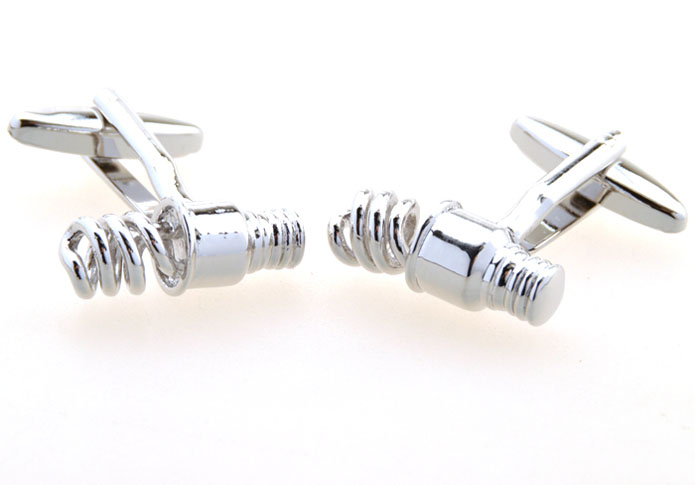 Incandescent Cufflinks Silver Texture Cufflinks Printed Cufflinks Tools Wholesale & Customized CL654812