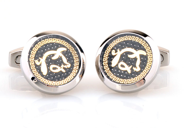 Twelve zodiac pig Cufflinks Gold Luxury Cufflinks Printed Cufflinks Constellation Wholesale & Customized CL654831
