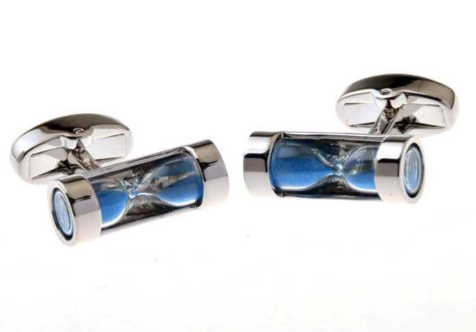 Time Hourglass Cufflinks  Blue Elegant Cufflinks Printed Cufflinks Tools Wholesale & Customized  CL655625
