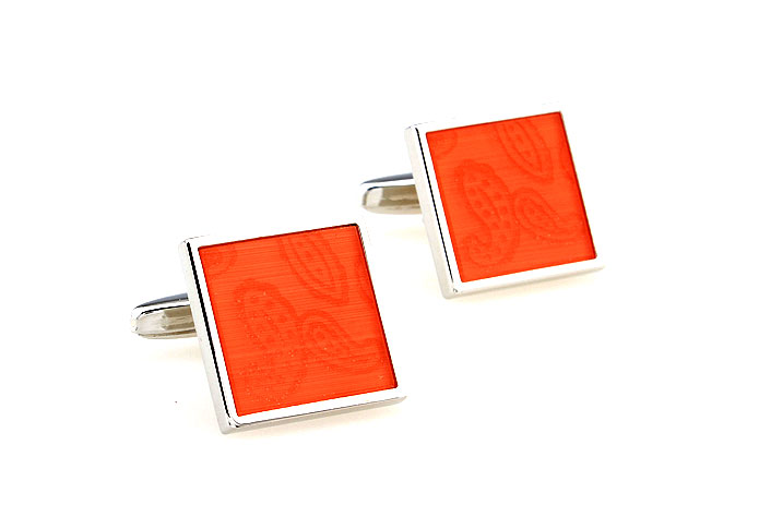  Orange Cheerful Cufflinks Printed Cufflinks Wholesale & Customized  CL662282