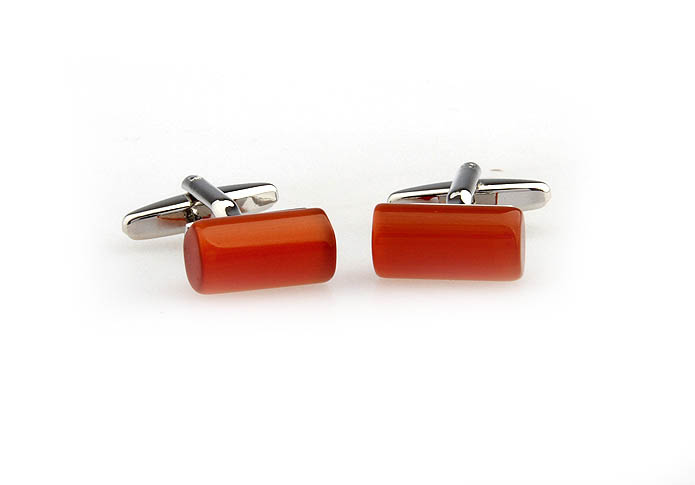  Orange Cheerful Cufflinks Gem Cufflinks Wholesale & Customized  CL650869