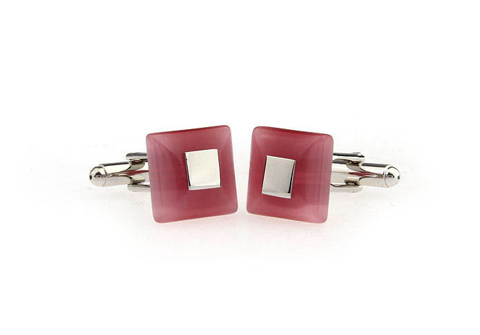  Pink Charm Cufflinks Gem Cufflinks Wholesale & Customized  CL650949