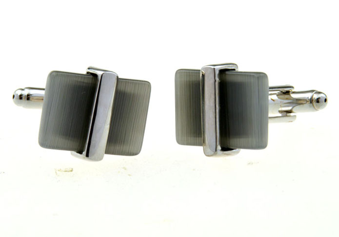  Gray Steady Cufflinks Gem Cufflinks Wholesale & Customized  CL653074