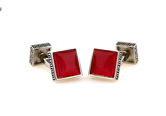 Rome texture Cufflinks  Red Festive Cufflinks Gem Cufflinks Wholesale & Customized  CL660353