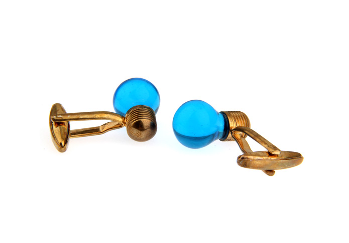 Light Bulb Cufflinks  Blue Elegant Cufflinks Glass Cufflinks Tools Wholesale & Customized  CL655674