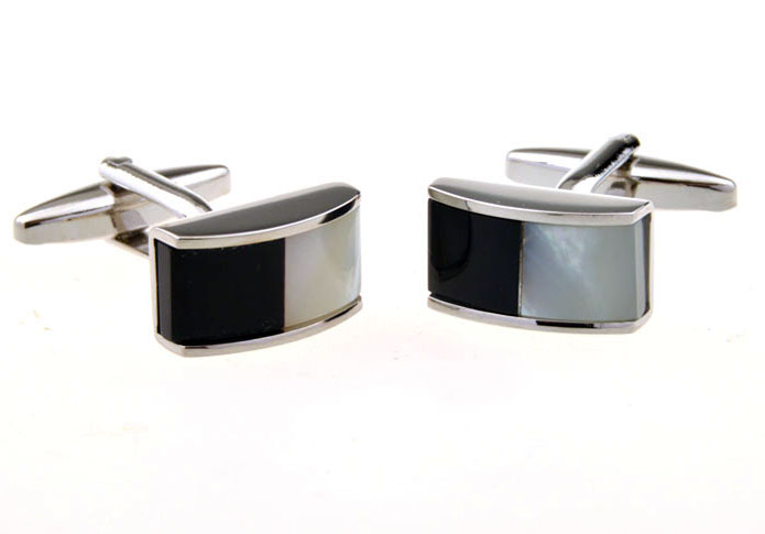 Black White Cufflinks Onyx Cufflinks Wholesale & Customized  CL653464