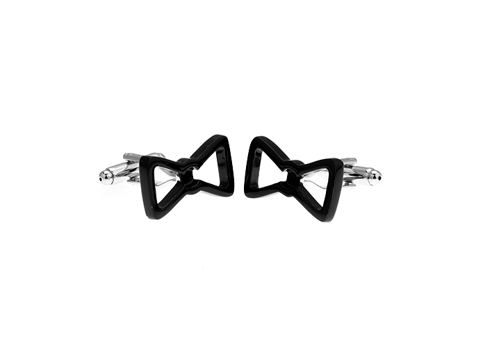 Bow tie Cufflinks  Black Classic Cufflinks Paint Cufflinks Hipster Wear Wholesale & Customized  CL610837