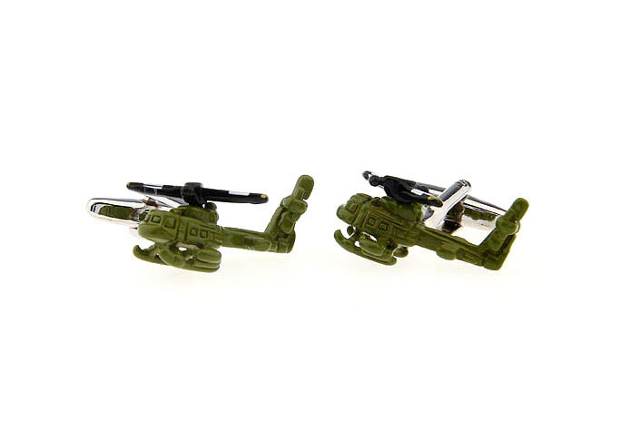 Helicopters Cufflinks  Green Intimate Cufflinks Paint Cufflinks Military Wholesale & Customized  CL640962