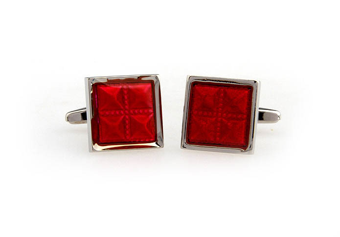 Valentine's Day Gift Cufflinks  Red Festive Cufflinks Paint Cufflinks Wholesale & Customized  CL651520