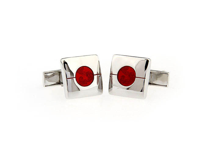  Red Festive Cufflinks Paint Cufflinks Wholesale & Customized  CL651655
