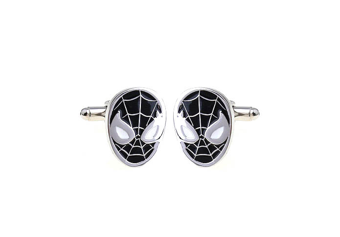 Black Spider-Man Cufflinks  Black White Cufflinks Paint Cufflinks Flags Wholesale & Customized  CL651823