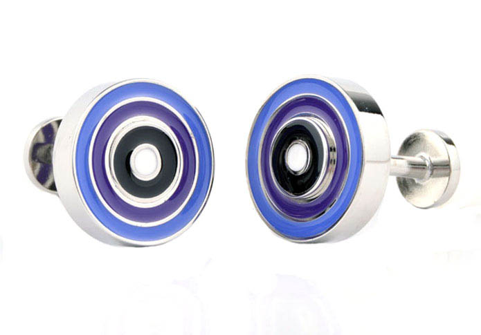 Sided circular target  Cufflinks  Multi Color Fashion Cufflinks Paint Cufflinks Sports Wholesale & Customized  CL653954