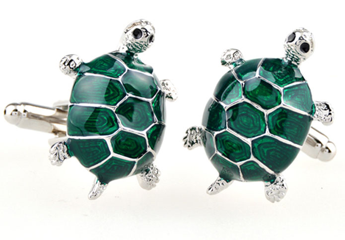 Tortoise Cufflinks  Green Intimate Cufflinks Paint Cufflinks Animal Wholesale & Customized  CL654377