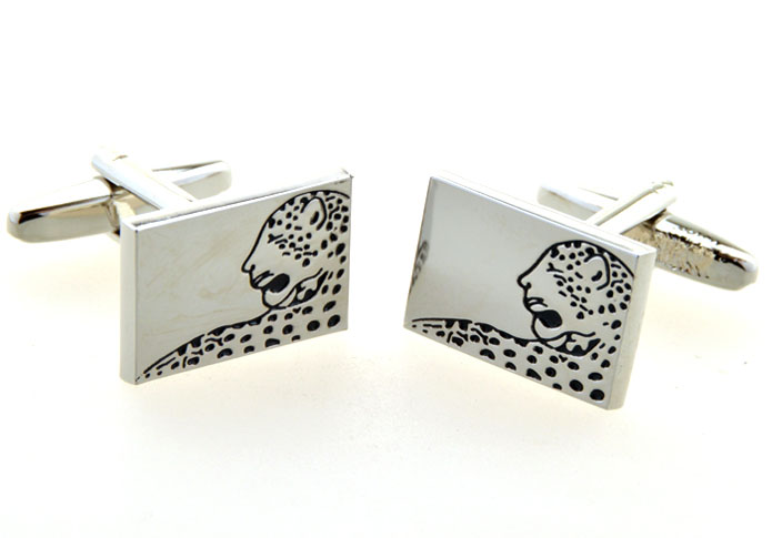 Leopard Cufflinks Black Classic Cufflinks Paint Cufflinks Animal Wholesale & Customized CL654887