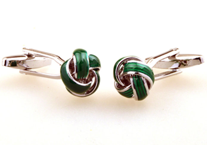 Green Intimate Cufflinks Paint Cufflinks Knot Wholesale & Customized CL655236