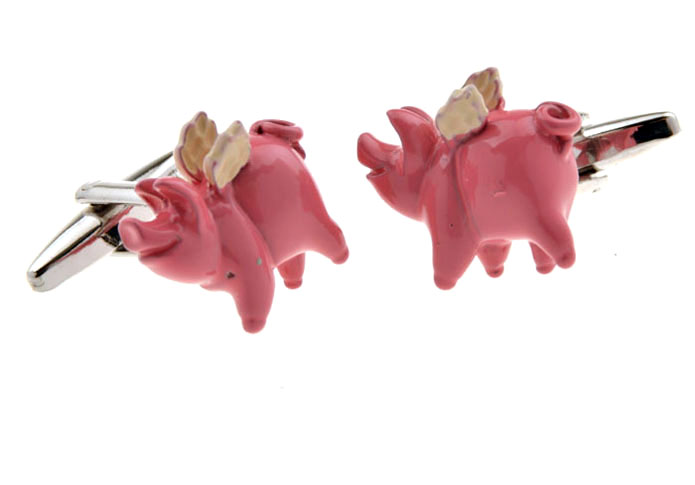 Flying Pig Cufflinks Pink Charm Cufflinks Paint Cufflinks Animal Wholesale & Customized CL655514