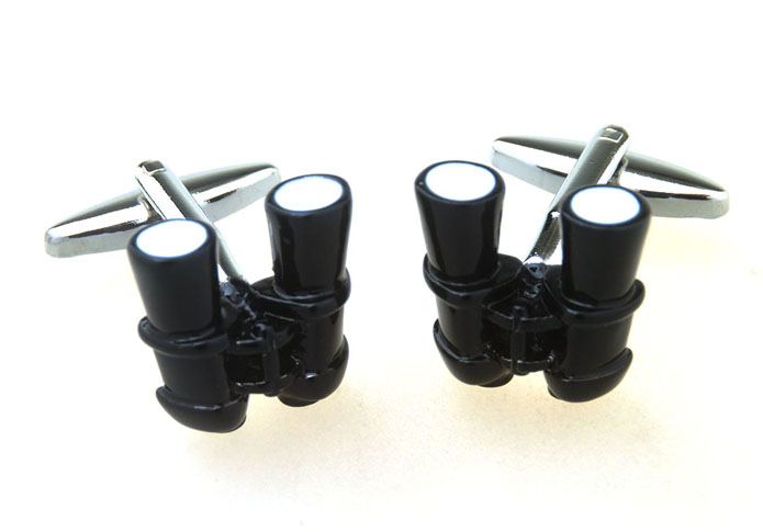 Telescope Cufflinks  Black White Cufflinks Paint Cufflinks Tools Wholesale & Customized  CL657004