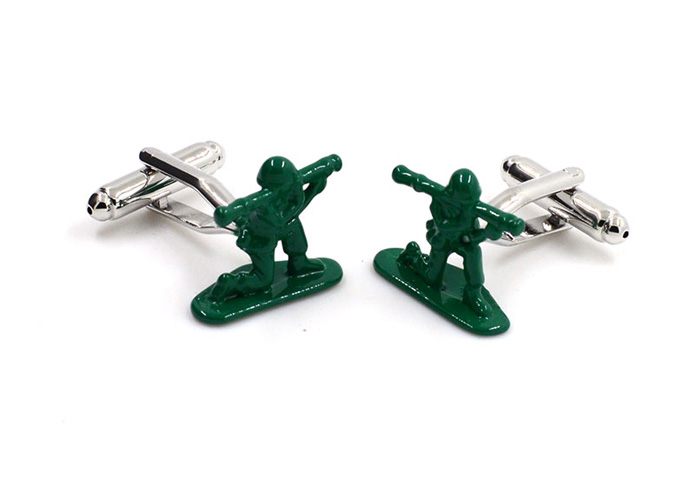 Soldier Cufflinks  Green Intimate Cufflinks Paint Cufflinks Military Wholesale & Customized  CL657217