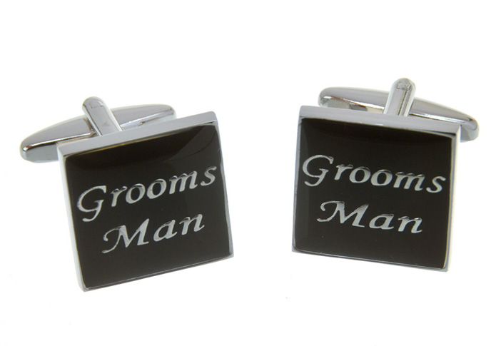 Best Man Cufflinks  Black Classic Cufflinks Paint Cufflinks Wedding Wholesale & Customized  CL657232