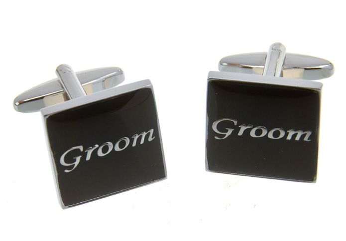 Grooms Man Cufflinks  Black Classic Cufflinks Paint Cufflinks Wedding Wholesale & Customized  CL657233