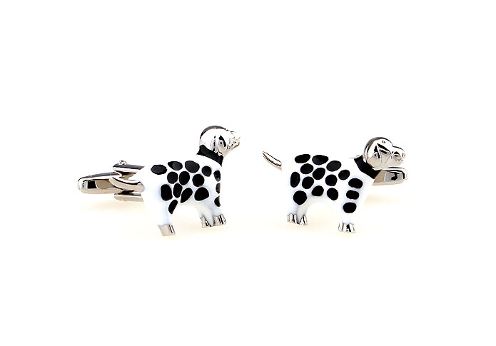 Dalmatians Cufflinks  Black White Cufflinks Paint Cufflinks Animal Wholesale & Customized  CL662435