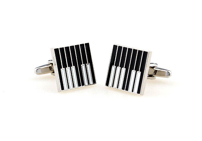 Piano keys Cufflinks  Black White Cufflinks Paint Cufflinks Music Wholesale & Customized  CL662492