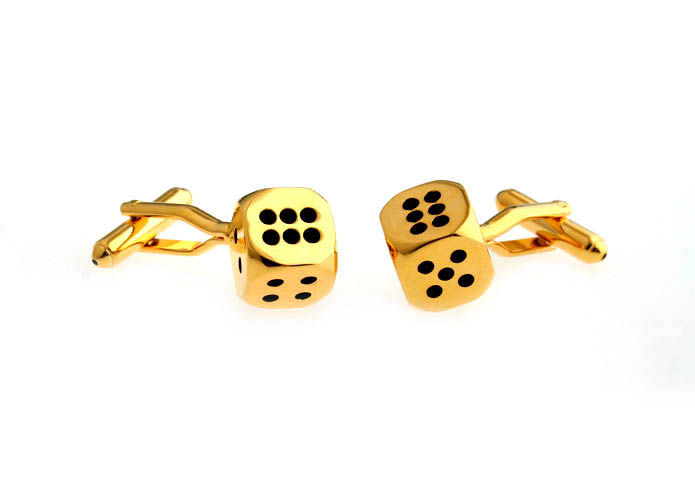 Dice Cufflinks  Gold Luxury Cufflinks Paint Cufflinks Gambling Wholesale & Customized  CL662626