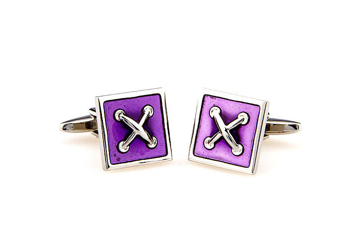 Clothing buttons Cufflinks  Purple Romantic Cufflinks Paint Cufflinks Hipster Wear Wholesale & Customized  CL662661