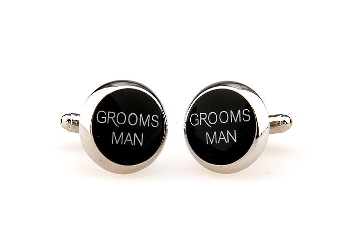 GROOMS MAN Cufflinks  Black White Cufflinks Printed Cufflinks Wedding Wholesale & Customized  CL662773